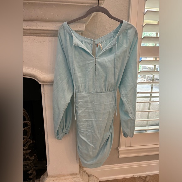 Free people light blue long sleeved dress Like new condition Worn once (see pic) - Picture 2 of 3